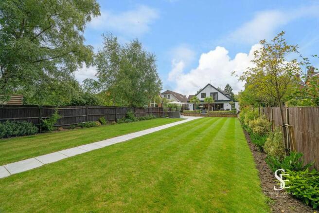 End of garden to house