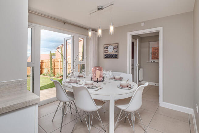 Inside view of the open plan kitchen. Andover. 3 bedroom home.
