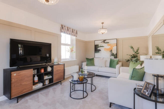 Spacious lounge in the Hadley 3 bedroom home