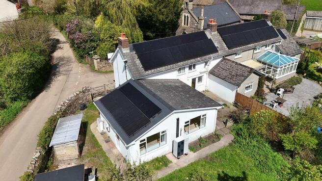 Arial shot of solar panels