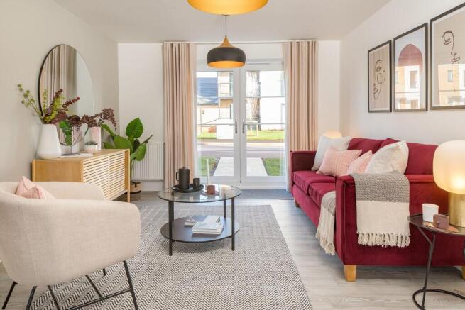 Spacious lounge in the Hornsea 2 bedroom apartment