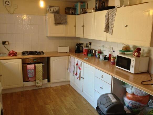 Spacious kitchen with ample counter space...