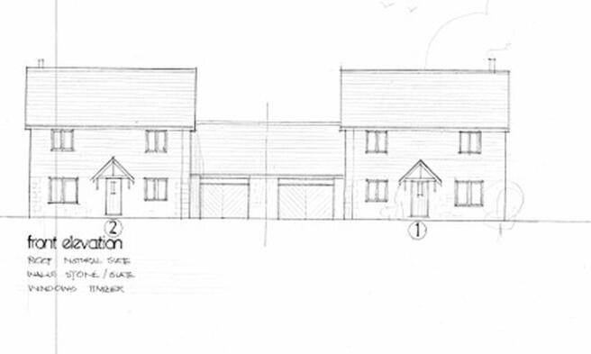 Plots 1 and 2 front elevation
