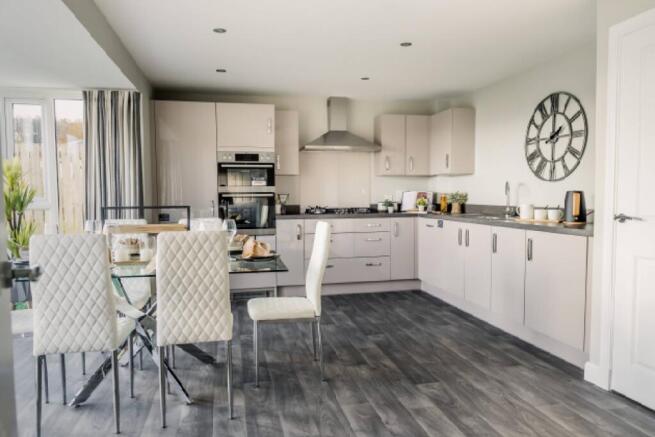 Dining and kitchen area