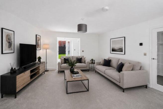 Living room staged