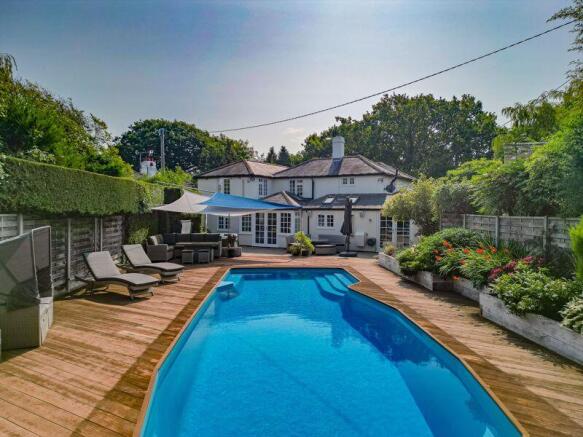 Pool view towards the property