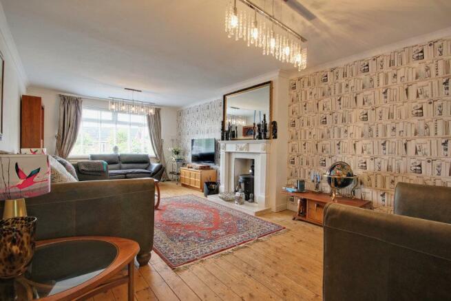 Lounge with log burner