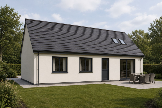 Rear Rendering of Approved Home