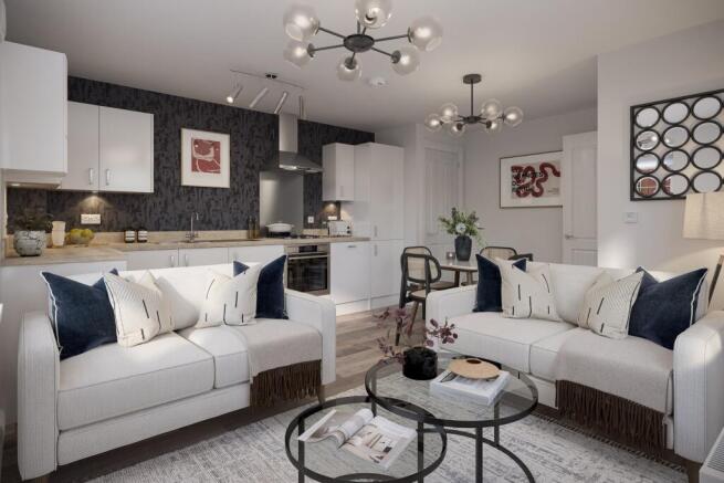 Internal shot of the kitchen/living/diner in the Hambrook