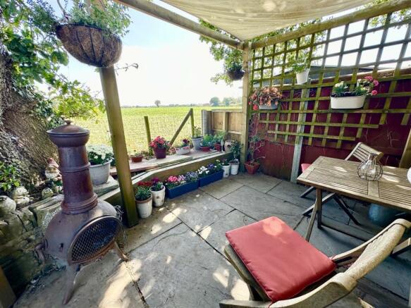 garden seating area with a view