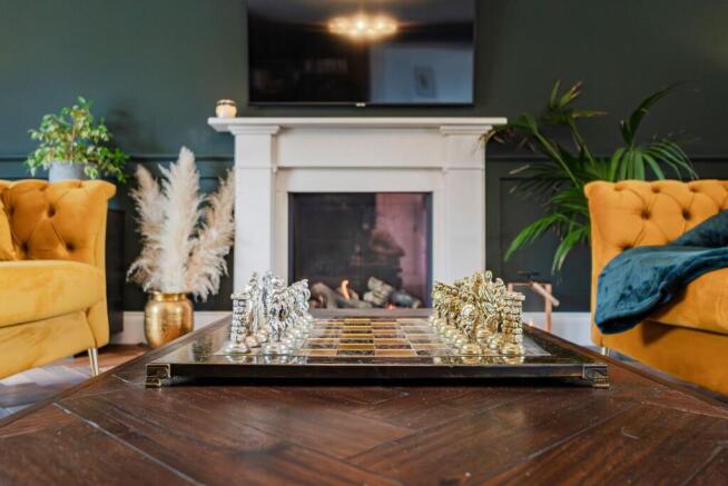 Gazco gas fire with limestone surround