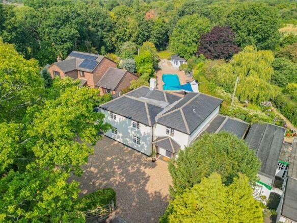 Aerial View of Property and Garden in...