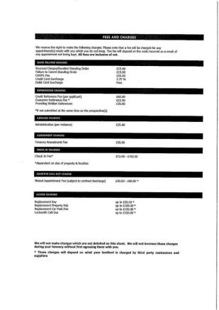 Rental Fees