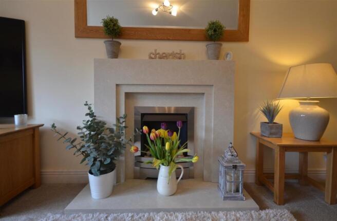 Fireplace & Tulips