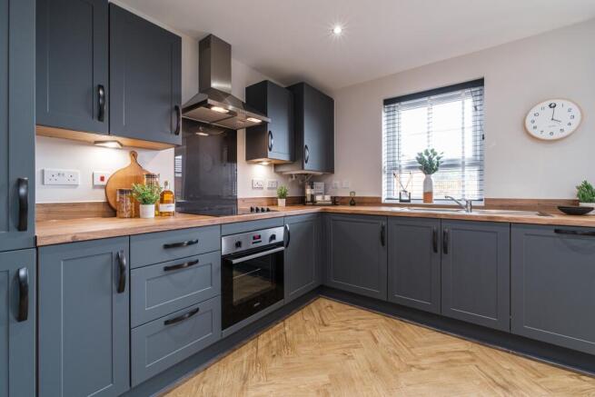 Interior view of our kitchen in our 3 bed Mewstone home