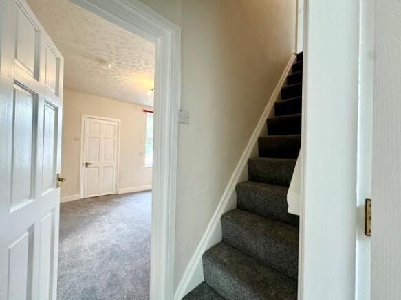 View into rear living room.
