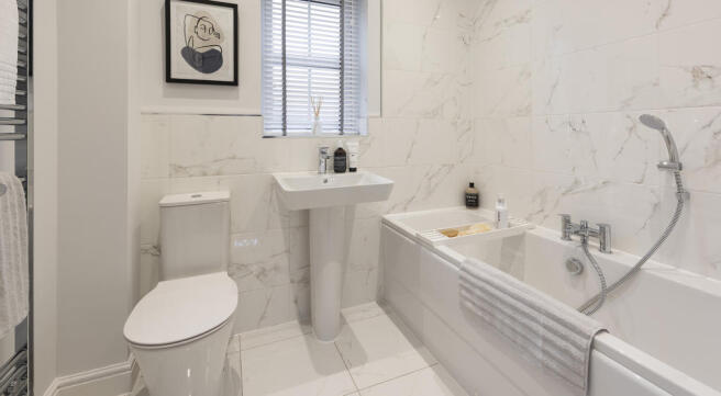 Choice of stylish Porcelanosa tiles to all wet rooms 
