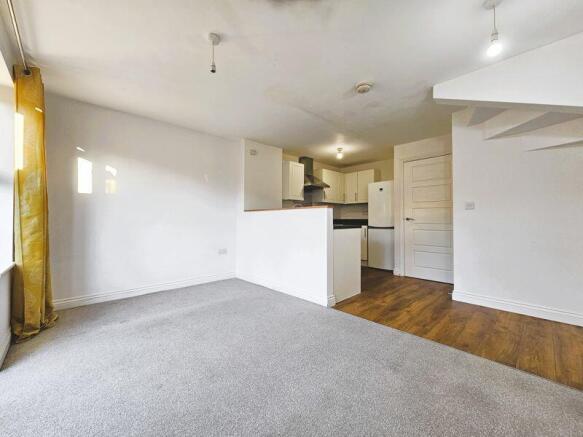 Open plan lounge and kitchen