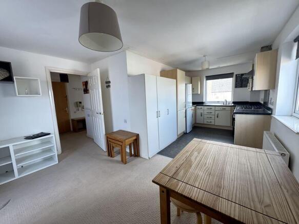 Open plan kitchen/living room