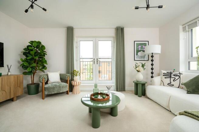 Located on the first floor with elevated views and double doors