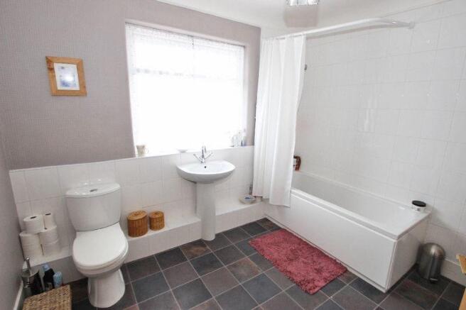 Bathroom first...
