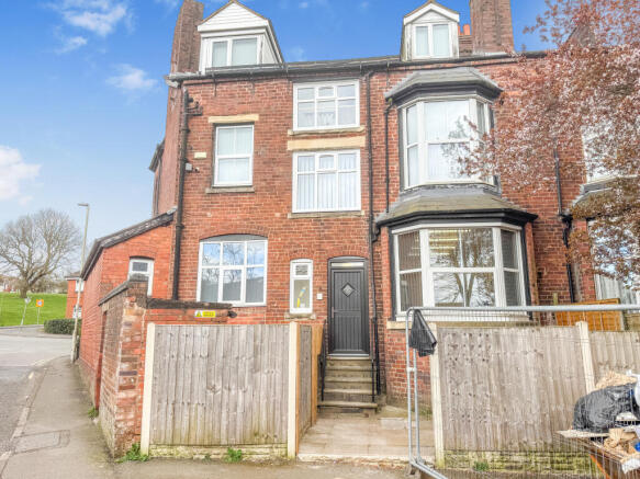 Rear - private entrance to flats