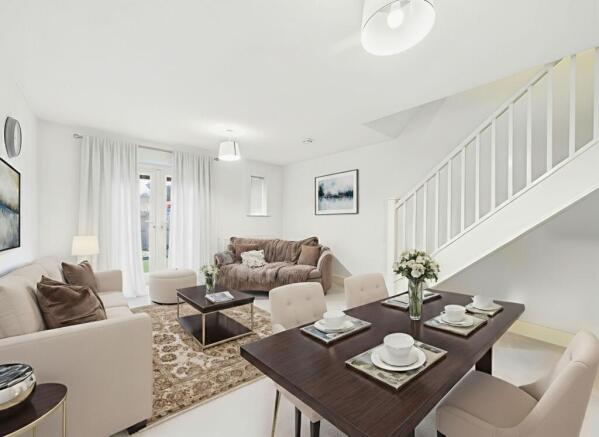 Lounge/Dining Room (Virtually Furnished)