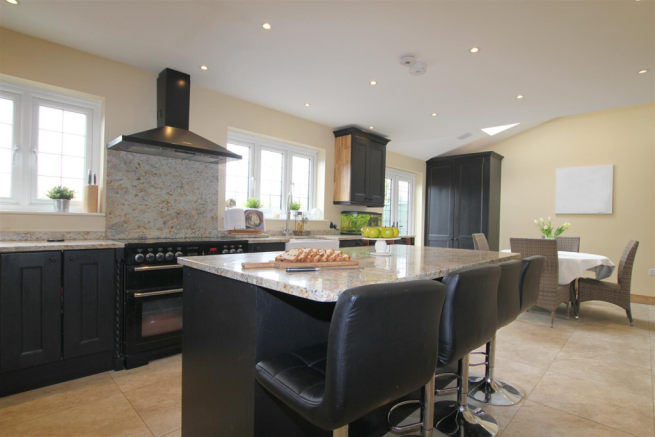 Solid oak painted kitchen with handcrafted wrought