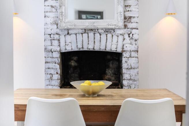 Dining fireplace