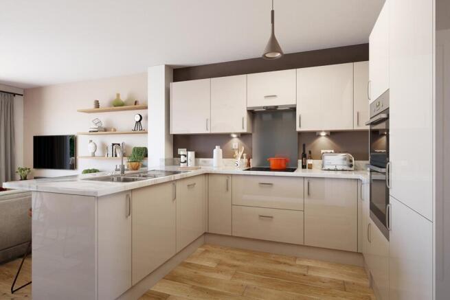A brand new, modern kitchen is ready to go from the day you move in