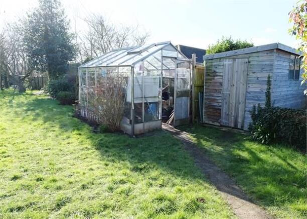 Greenhouse and shed
