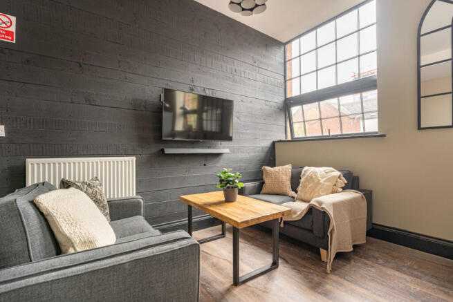 The Hosiery Factory Flat F Living Room 1