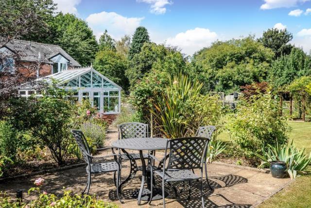 Pation seating area in garden