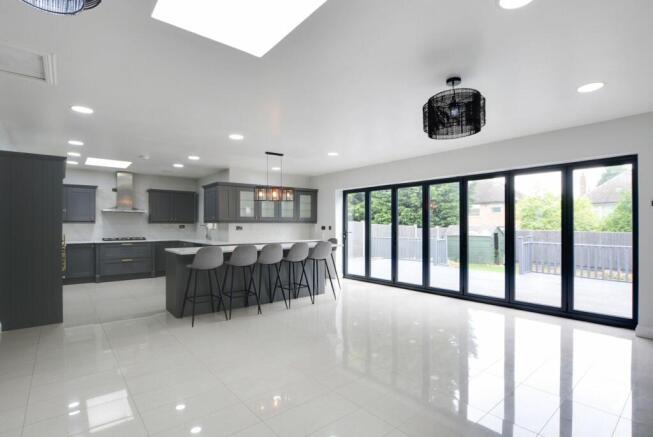 Open Plan Fitted Living Dining Kitchen