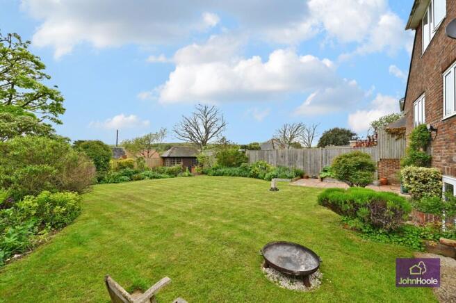 Level rear garden