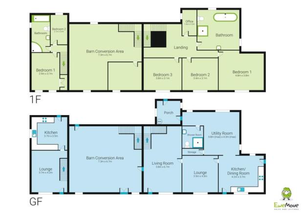3 d floor plans Higher Scout Farm