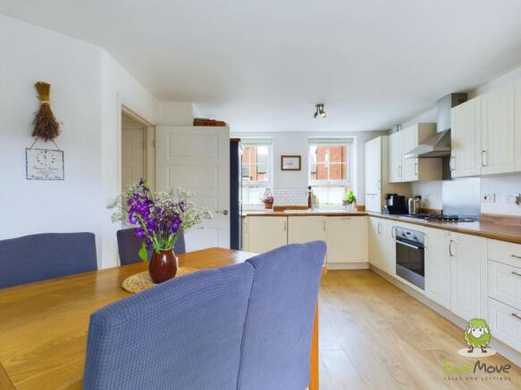 Kitchen looking from garden