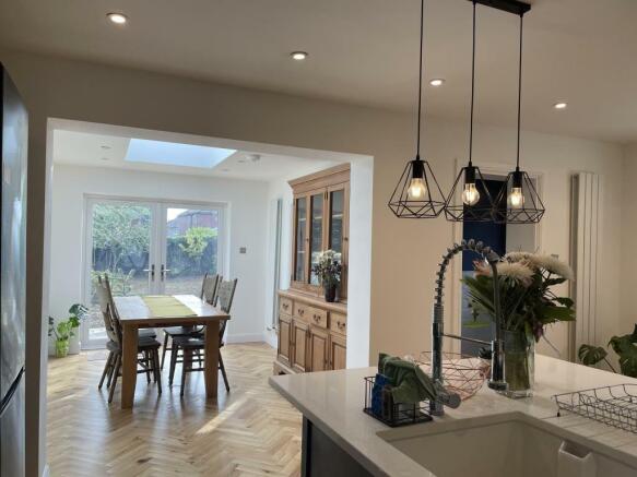 Kitchen and sun room