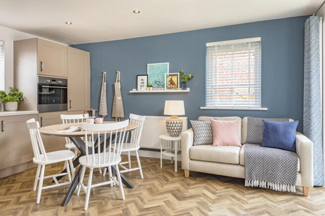Open plan kitchen in the Alderney 4 bedroom home