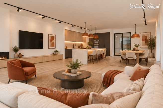 Staged Lounge Kitchen