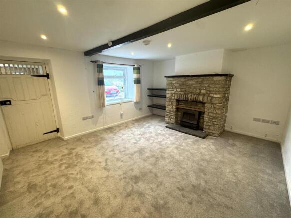 Sitting room with feature fireplace