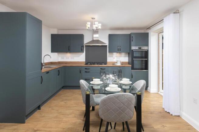 Ingleby teal kitchen