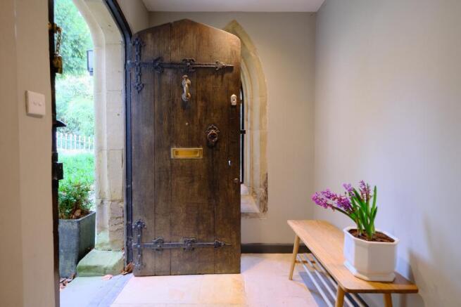 Entrance hallway with original door
