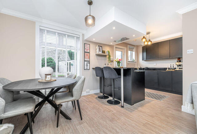 Lounge with open plan Dining Kitchen