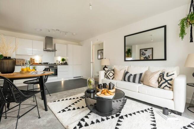 Sociable open plan living space - typical Taylor Wimpey home
