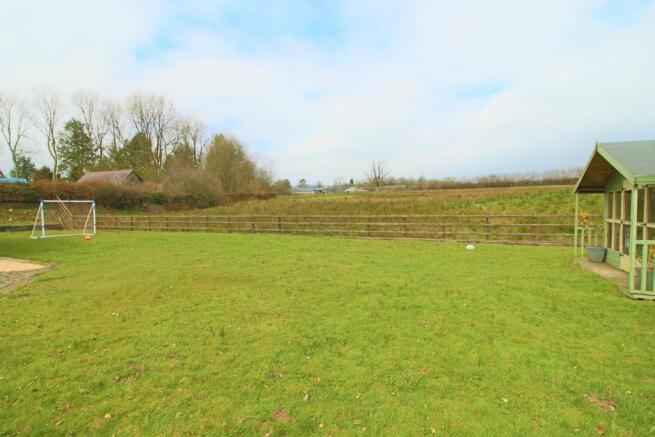 Rear garden and view over the farmland