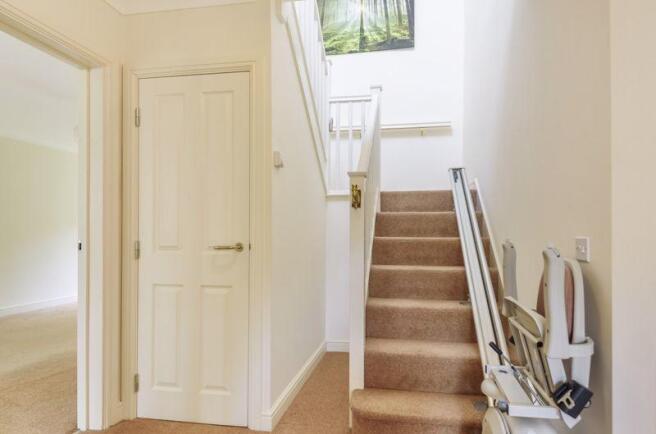 Hallway and stairs with stairlift