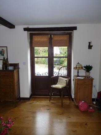 french doors to garden