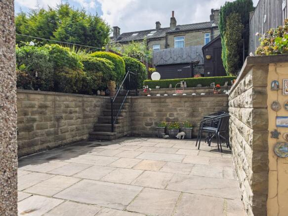 Rear patio seating area