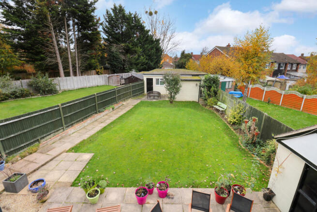view of rear garden from bedroom